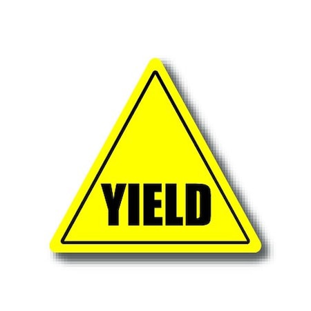 Ergomat 16in TRIANGLE SIGNS - Yield DSV-SIGN 256 #0104 -UEN
